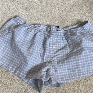 Brandy Melville Blue Checkered Cropped Shorts, OS